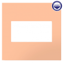 Legrand AWP2GPY - adorne Peachy Two-Gang Screwless Wall Plate with Microban