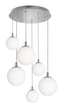 AFX Lighting, Inc. LRTP99MBSNRND6 - Loretto 6 Light Round Pendant,120V,Satin Nickel