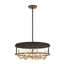 Eurofase 38097-010 - AERIE,7LT,LED,RND,CHA,BRZ/GOLD
