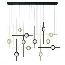 Eurofase 47256-033 - BARLETT-CHD-12LT-53IN-GBM-CL