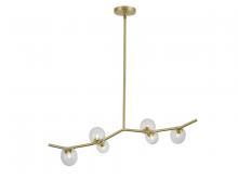 Avenue Lighting HF4806-CLR - Hampton 6 Light Glass Globe Chandelier
