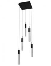 Avenue Lighting HF1900-5-GL-BK-SNW - The Original Glacier Snow Collection 5 Light Acyrlic Multi Port Pendant