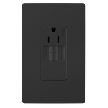 Legrand Radiant 1597TRSGLBK - radiant Tamper-Resistant 15A Simplex Self-Test GFCI Receptacles with SafeLock, Black (10 pack) (10 pack)