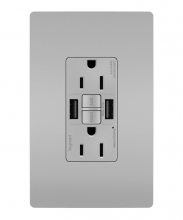 Legrand Radiant 1597TRUSBAAGRY - radiant® Tamper-Resistant 15A Duplex Self-Test GFCI Receptacles with SafeLock® Protection