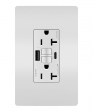 Legrand Radiant 2097TRUSBACW - radiant® Tamper-Resistant 20A Duplex Self-Test GFCI Receptacles with SafeLock® Protection