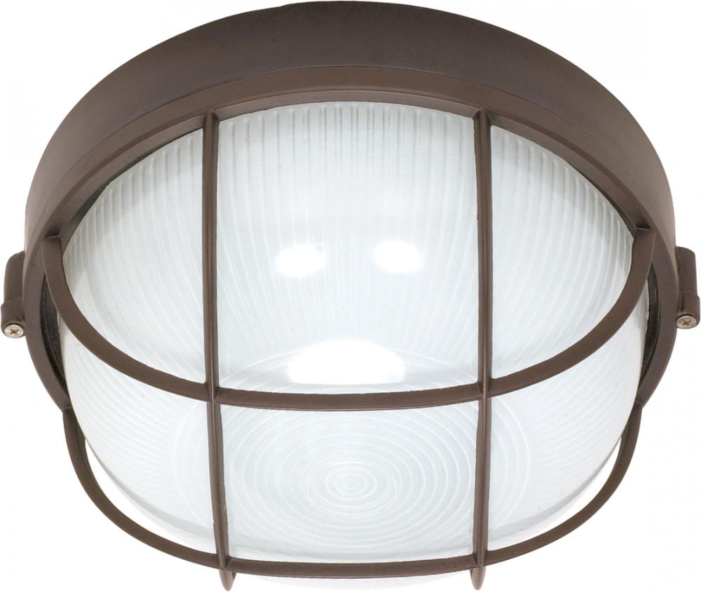 1 Light 10 Round Cage Bulkhead Architectural Bronze Finish 60 519