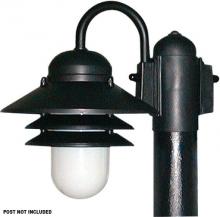 Wave Lighting S75TL-1-BK - NAUTICAL POST MOUNT